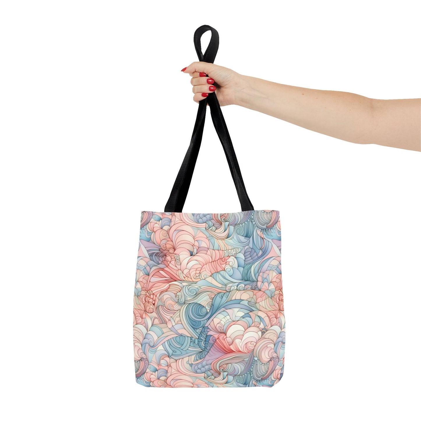 Artistic Tote Bag with a Colorful Swirl Design