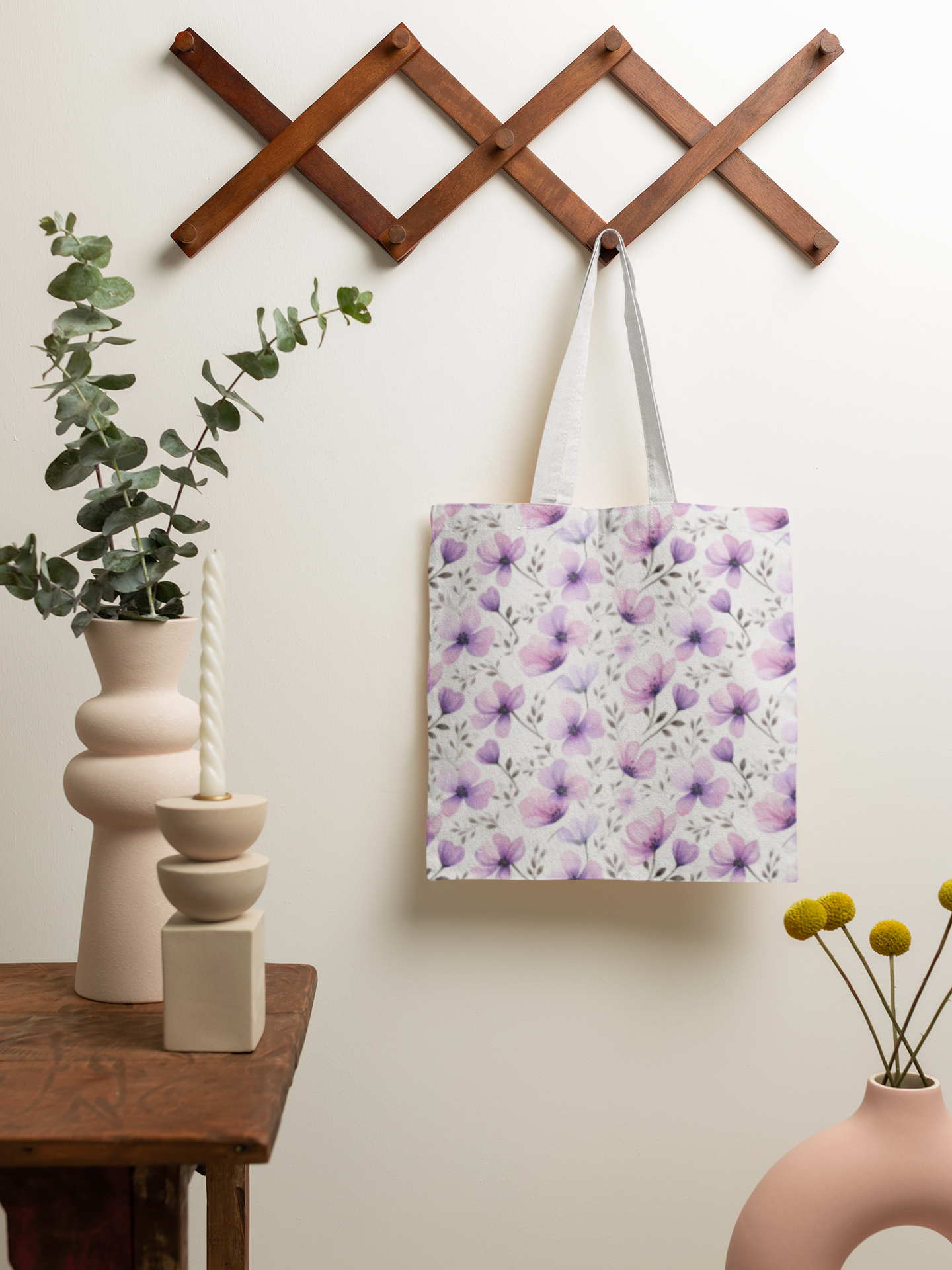 Watercolor Floral Tote Bag