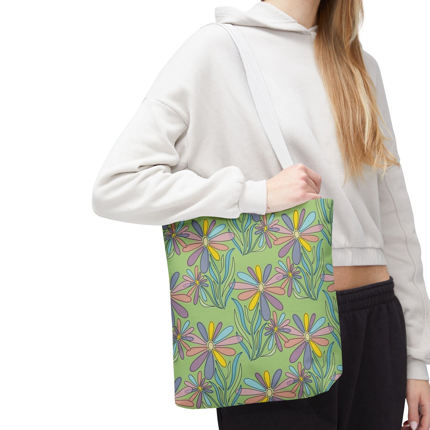 Floral Pattern Tote Bag, Gift for Garden Lovers