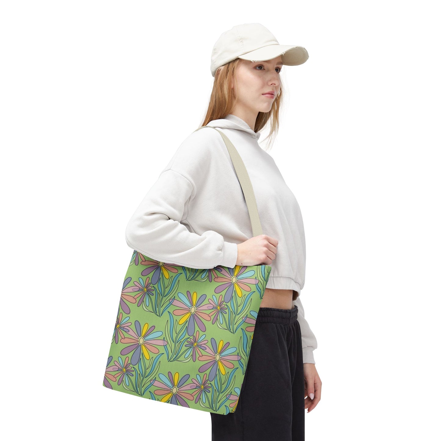 Floral Pattern Tote Bag, Gift for Garden Lovers