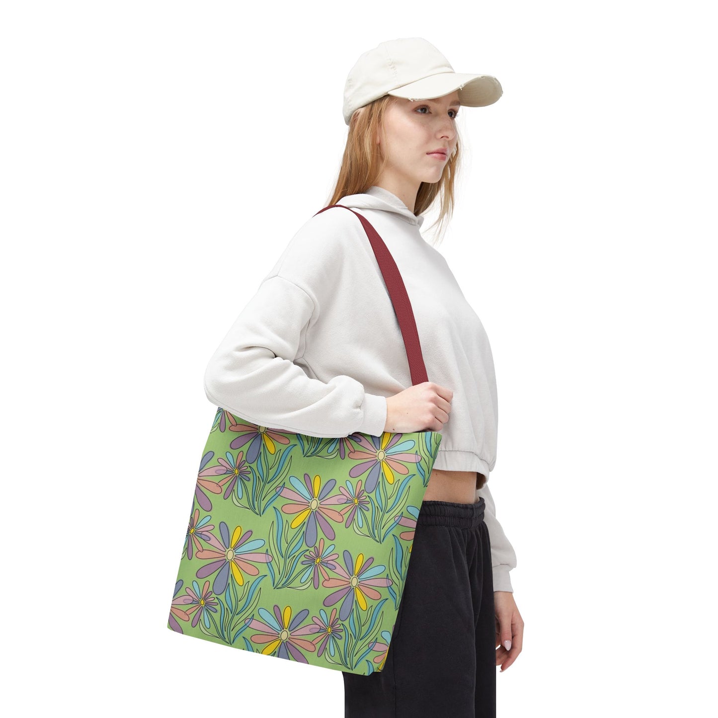 Floral Pattern Tote Bag, Gift for Garden Lovers