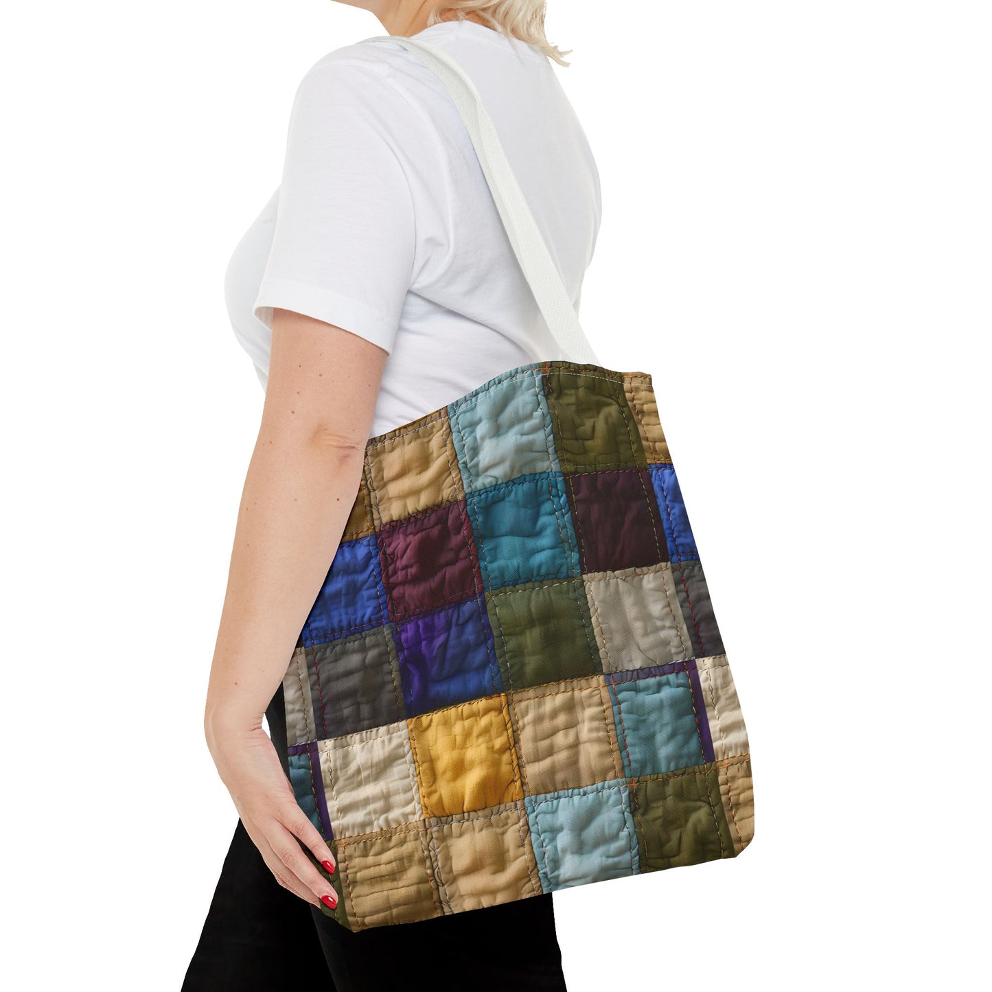 Colorful Patchwork Tote Bag, Stylish & Functional Carryall for Everyday Use