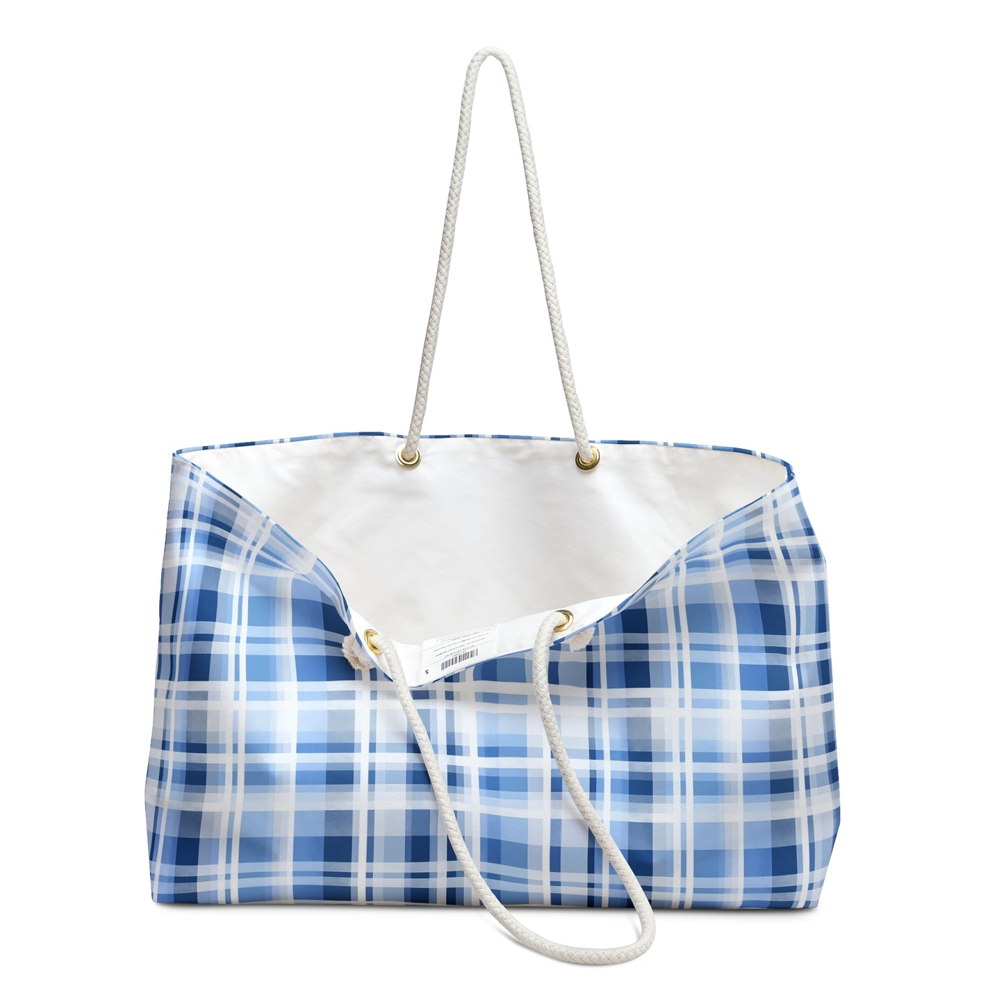 Stylish Plaid Weekender Bag, Travel Bag