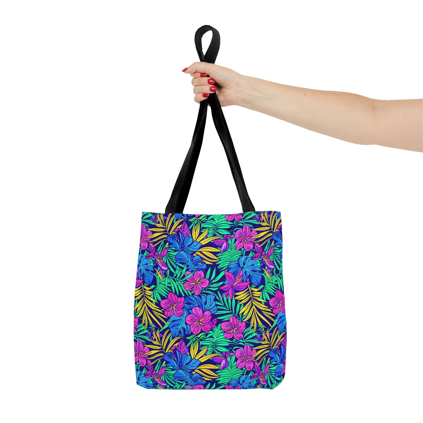 Tropical Floral Tote Bag, Beach Bag, Shopping Tote