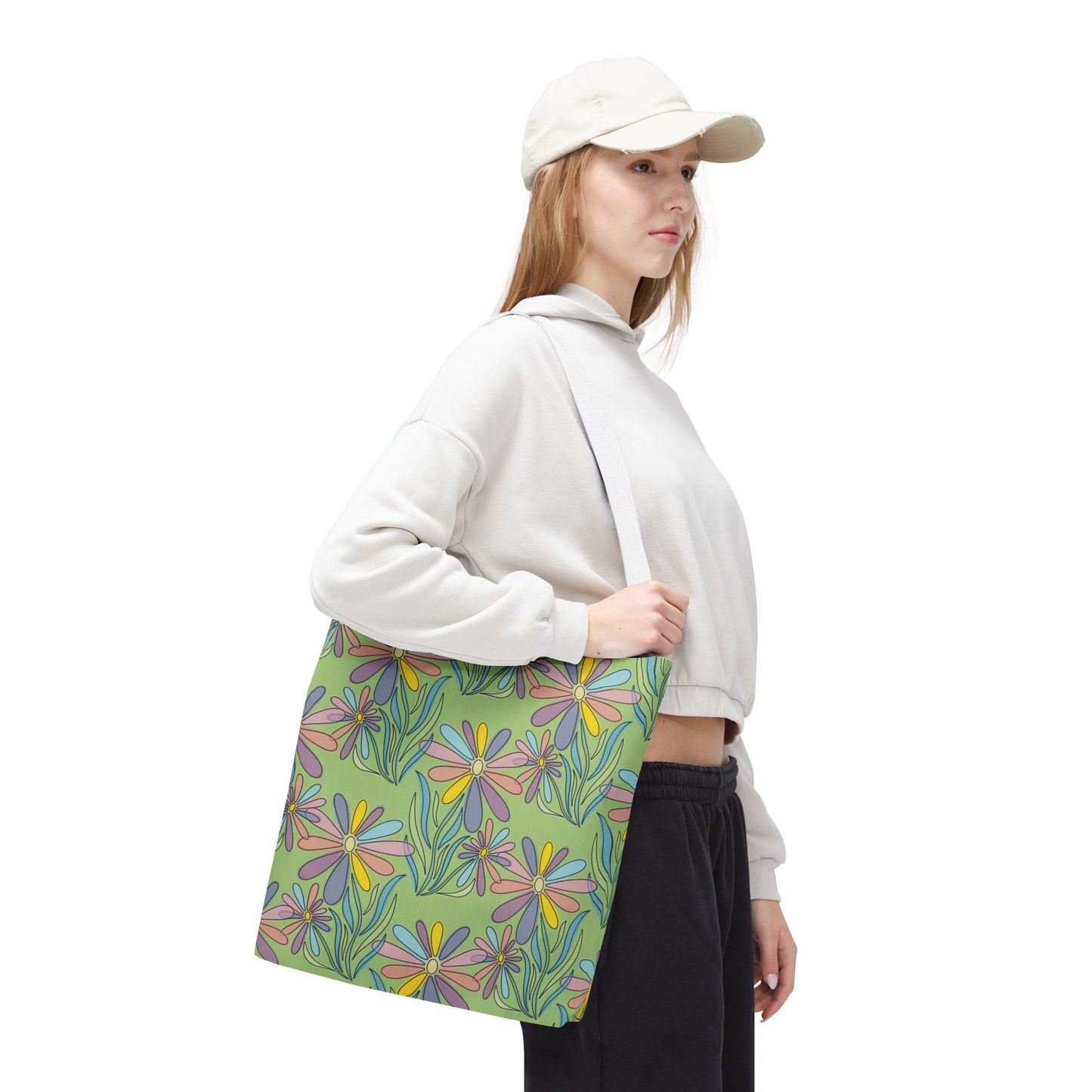 Floral Pattern Tote Bag, Gift for Garden Lovers