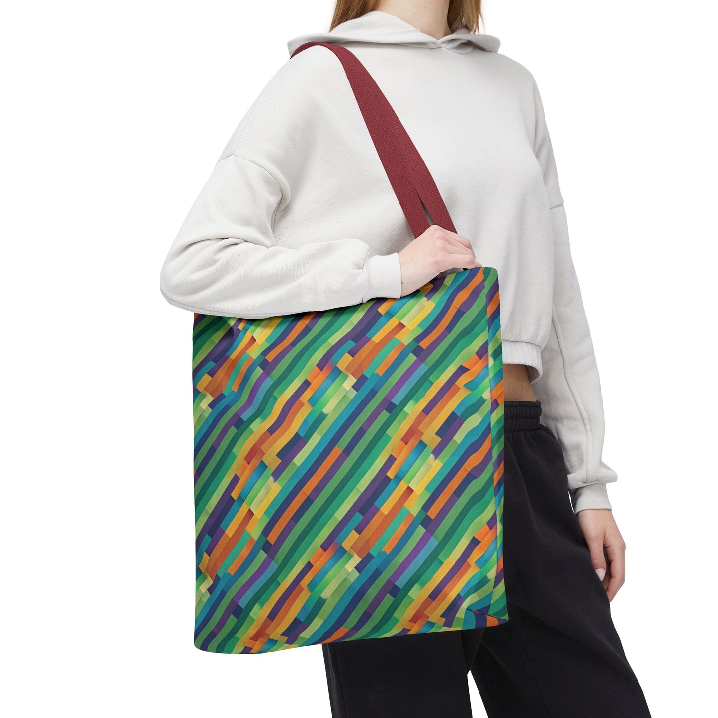 Vibrant Striped Tote Bag