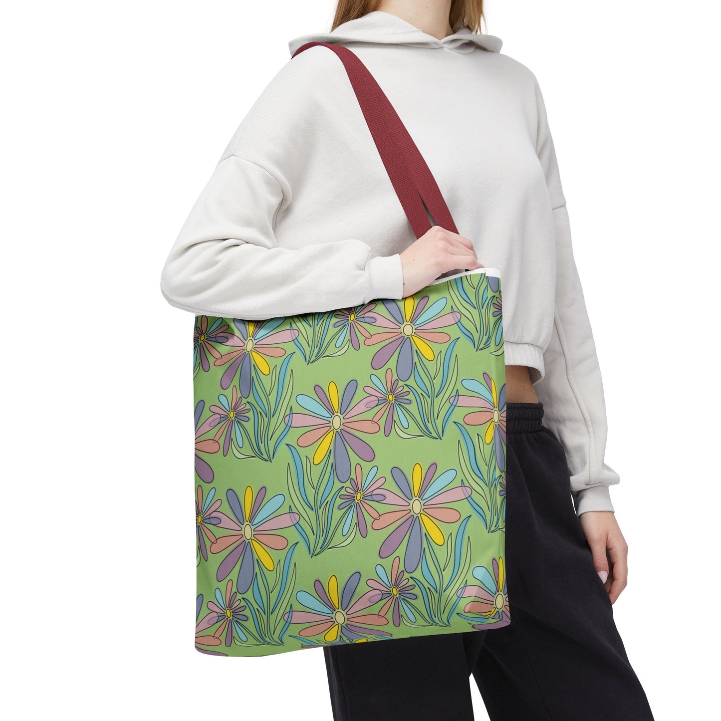 Floral Pattern Tote Bag, Gift for Garden Lovers
