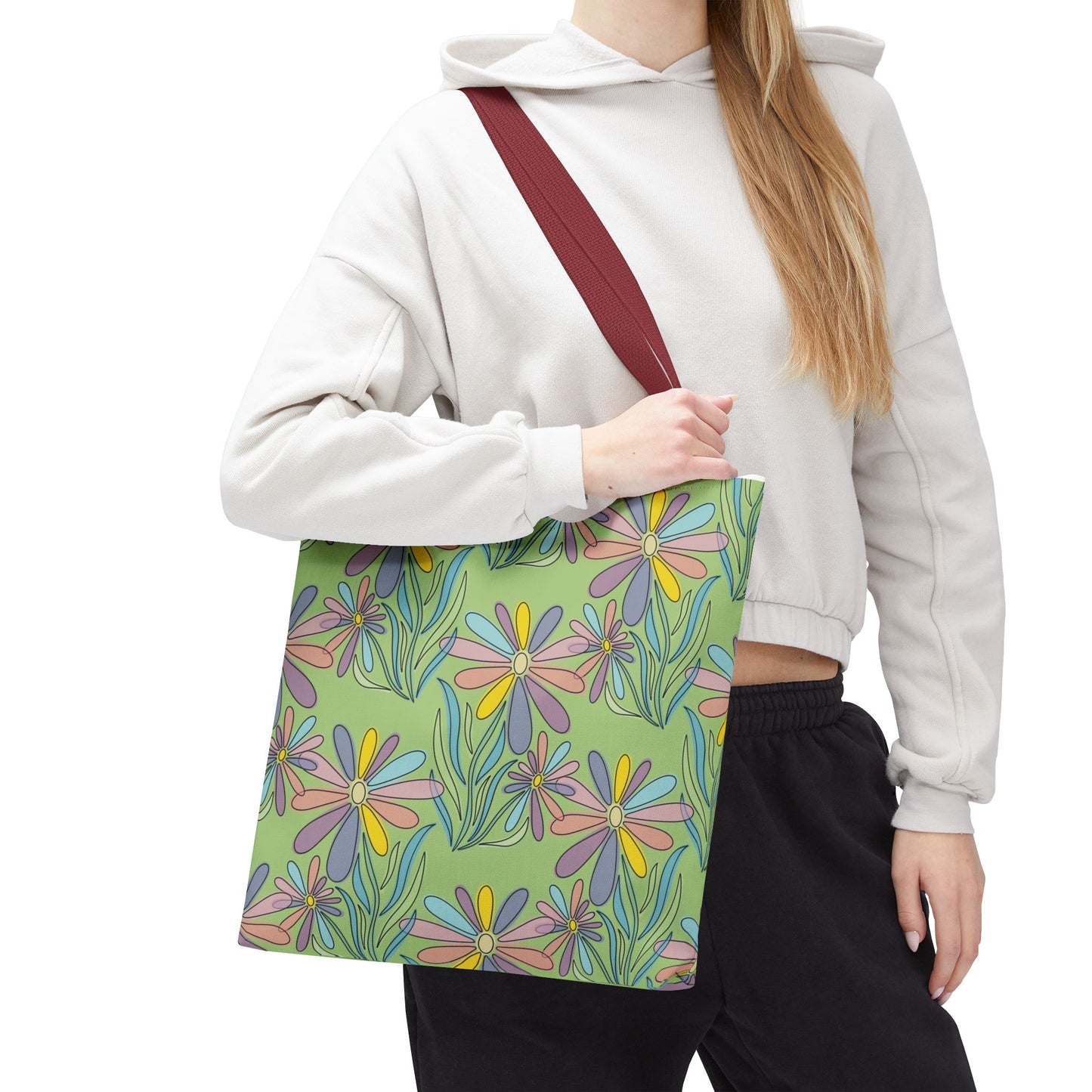 Floral Pattern Tote Bag, Gift for Garden Lovers