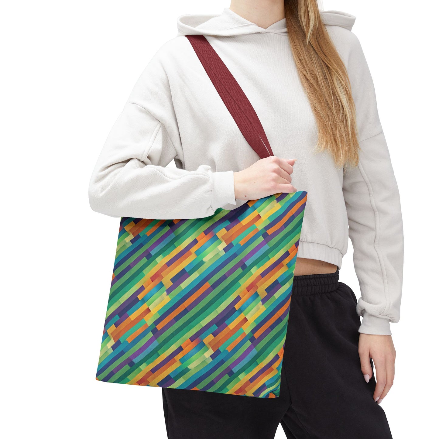 Vibrant Striped Tote Bag