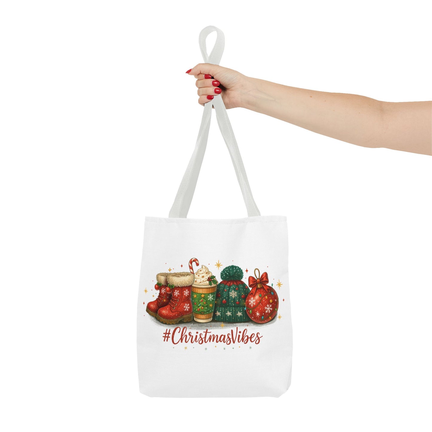 Christmas Vibes Tote Bag for Holiday Shopping