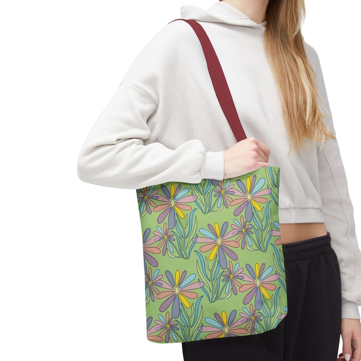 Floral Pattern Tote Bag, Gift for Garden Lovers