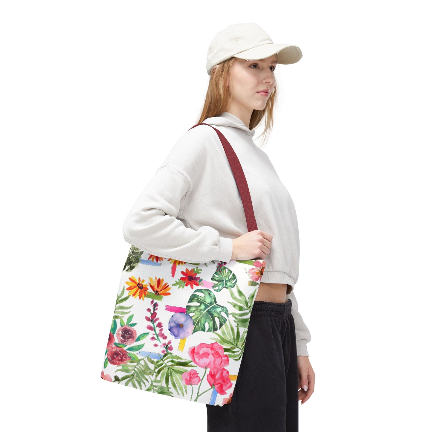 Floral Print Tote Bag