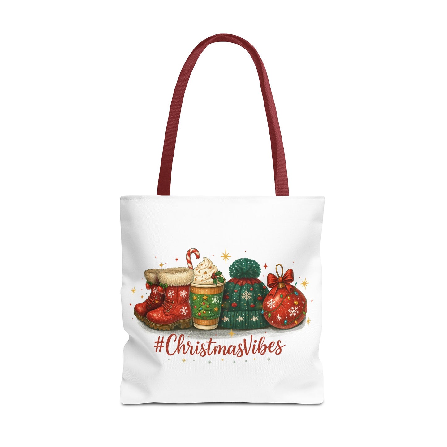Christmas Vibes Tote Bag for Holiday Shopping
