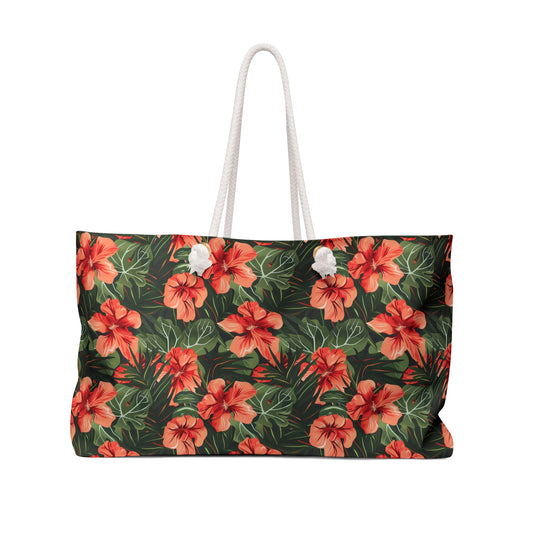 Tropical Floral Weekender Bag