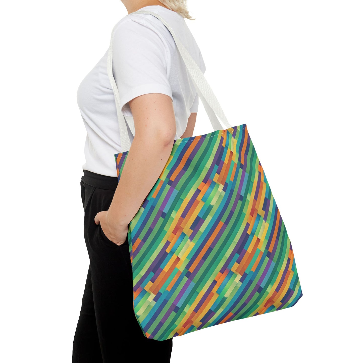 Vibrant Striped Tote Bag