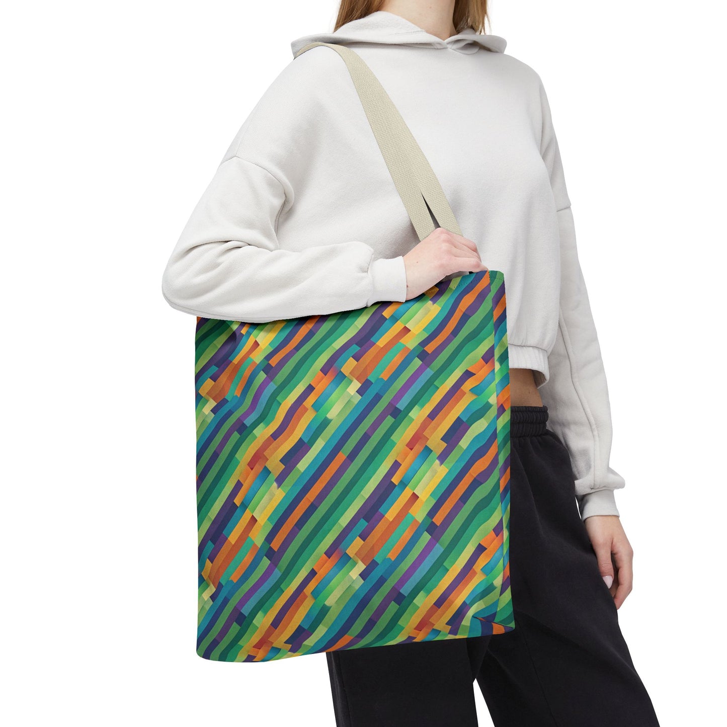 Vibrant Striped Tote Bag