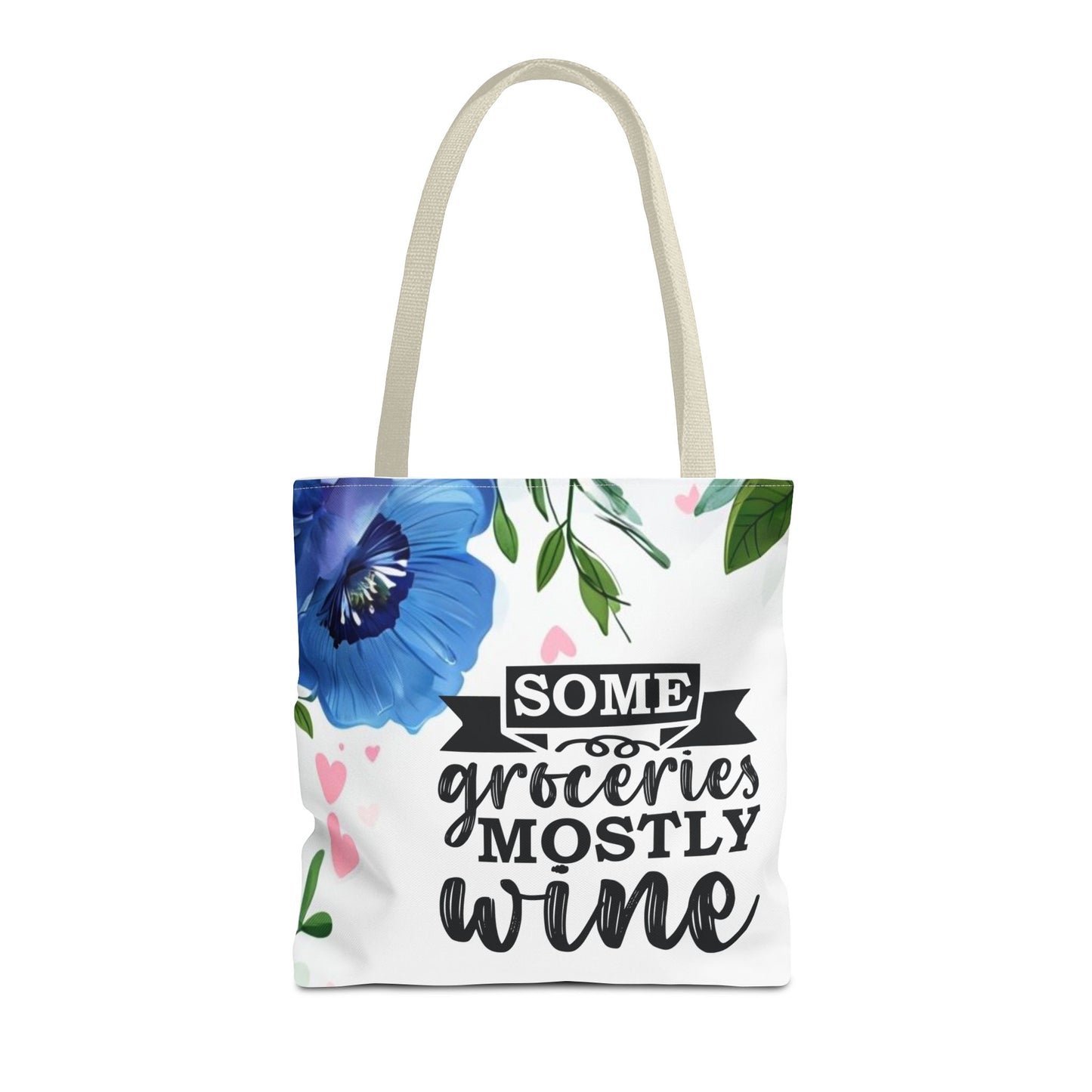 Grocery and Wine Lover Tote Bag,