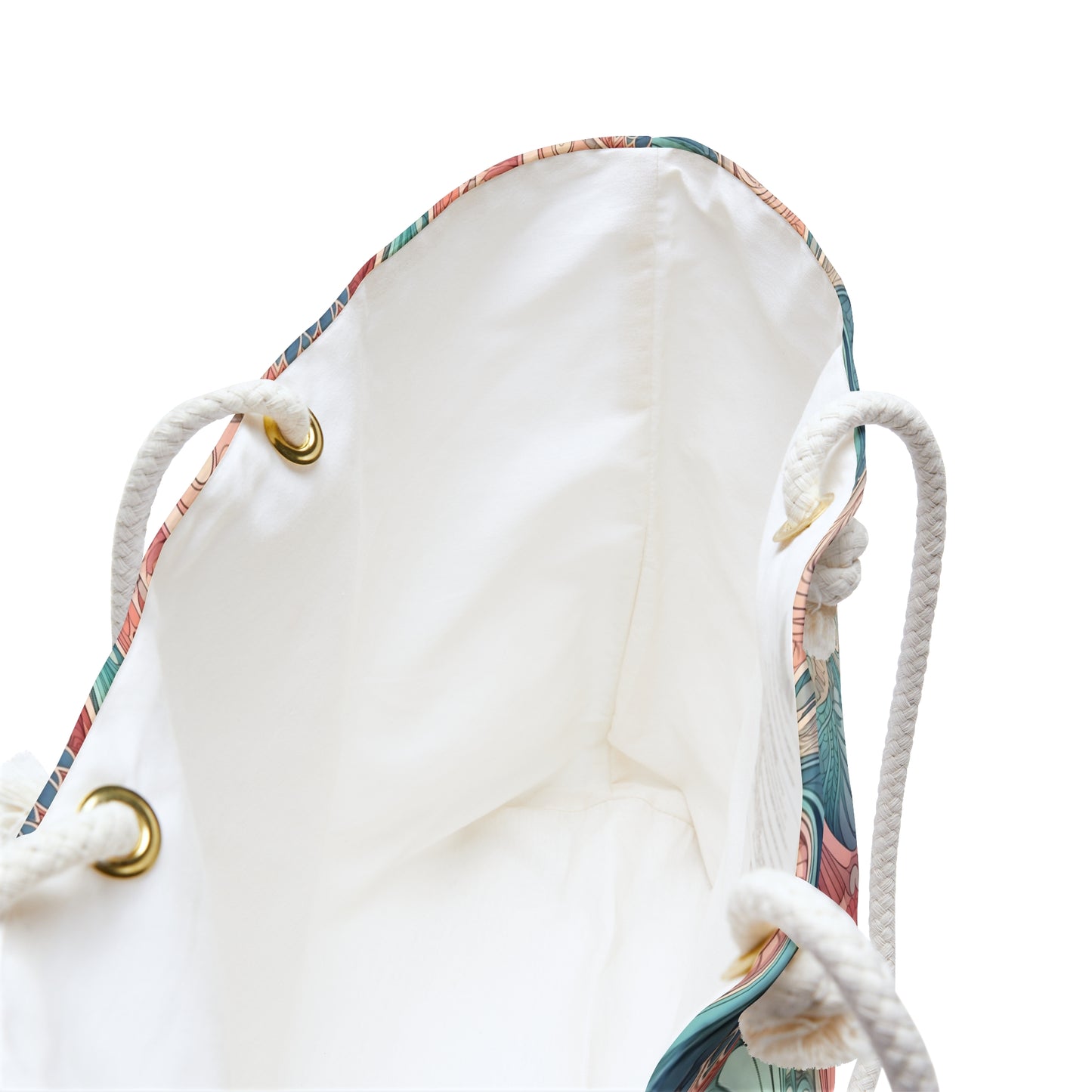 Bohemian Weekender Bag with Vibrant Swirls