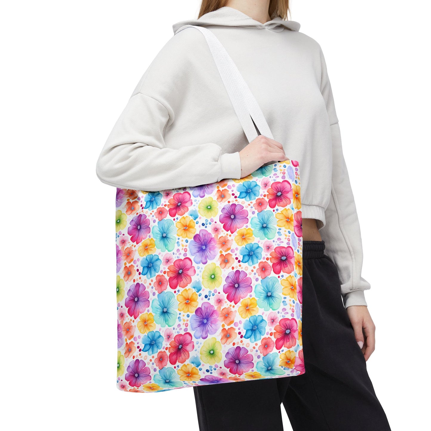 Vibrant Floral Tote Bag, Perfect Gift for Mother's Day, Bright Summer Accessory