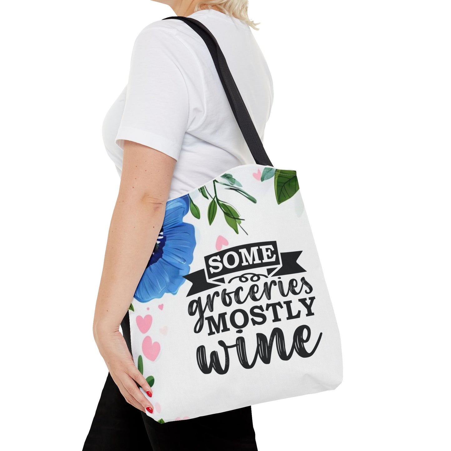 Grocery and Wine Lover Tote Bag,