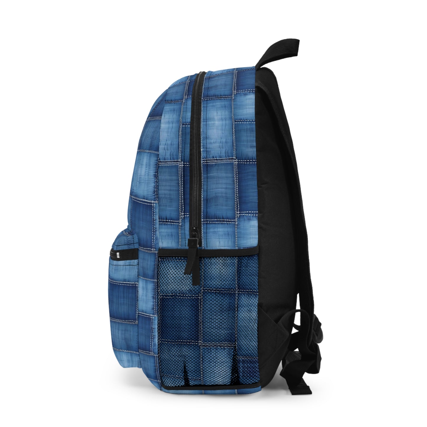 Denim Pattern Backpack, Perfect for Students & Adventurers