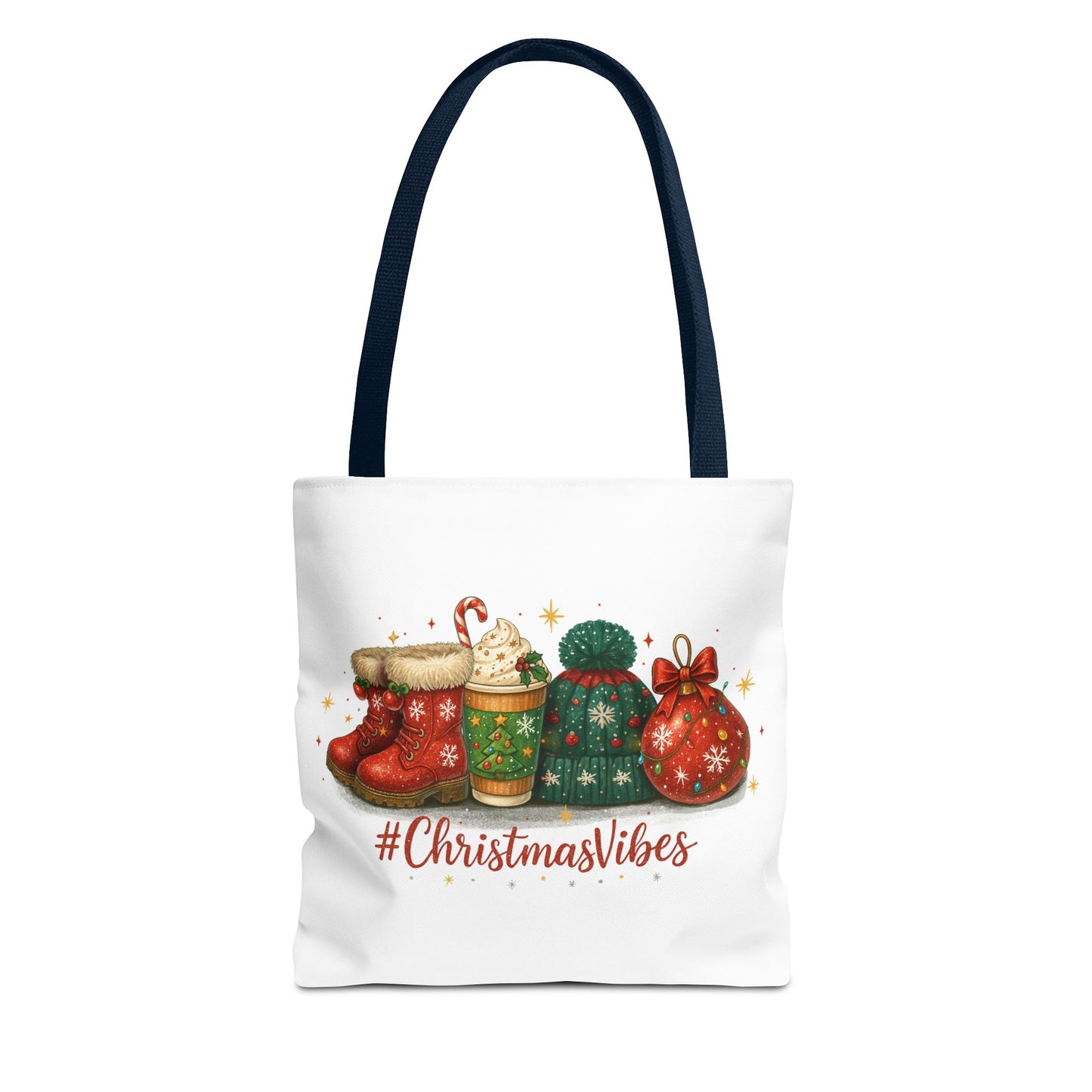 Christmas Vibes Tote Bag for Holiday Shopping