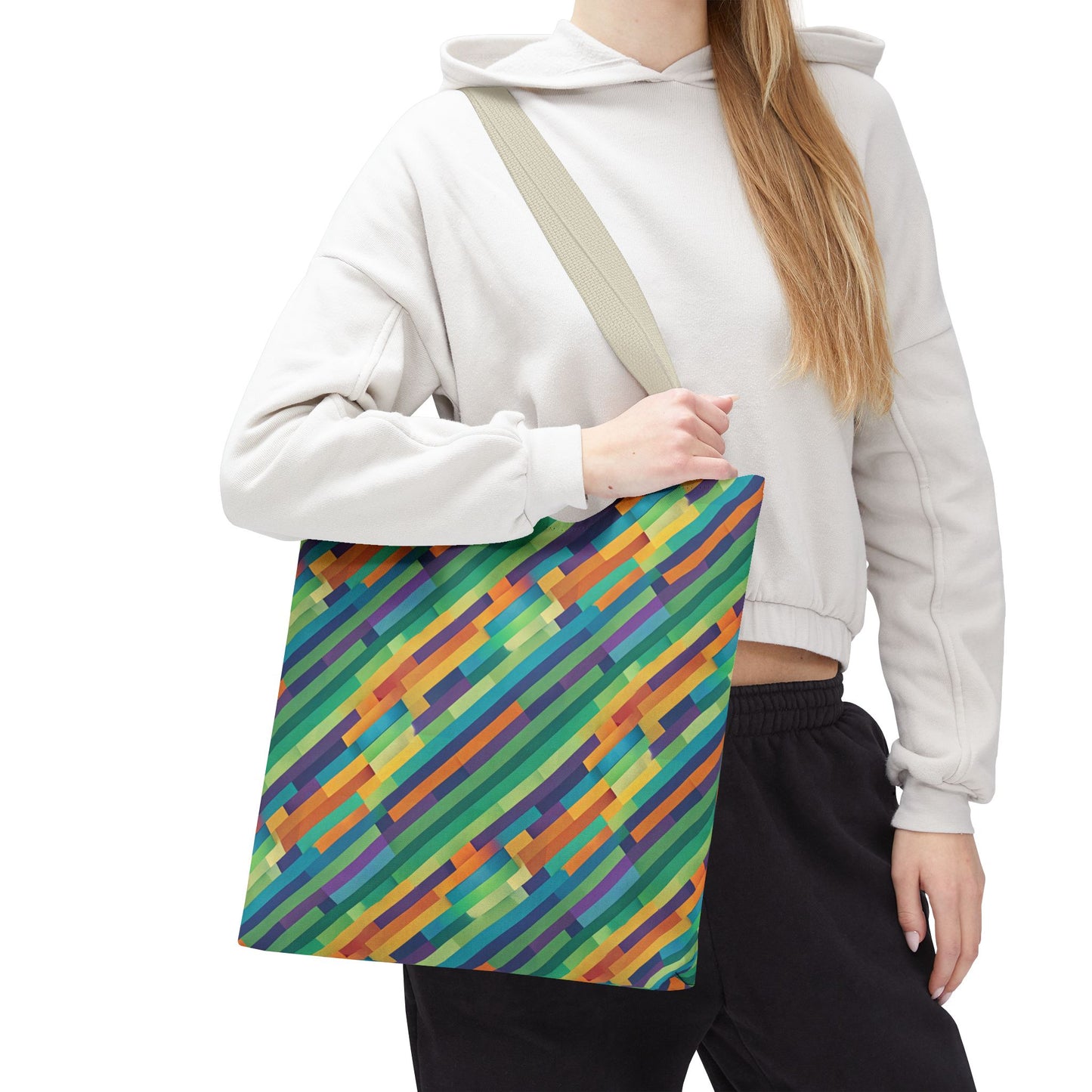Vibrant Striped Tote Bag