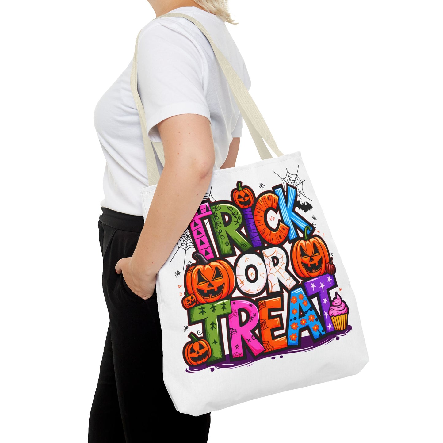 Halloween Trick or Treat Tote Bag, Spooky Gift