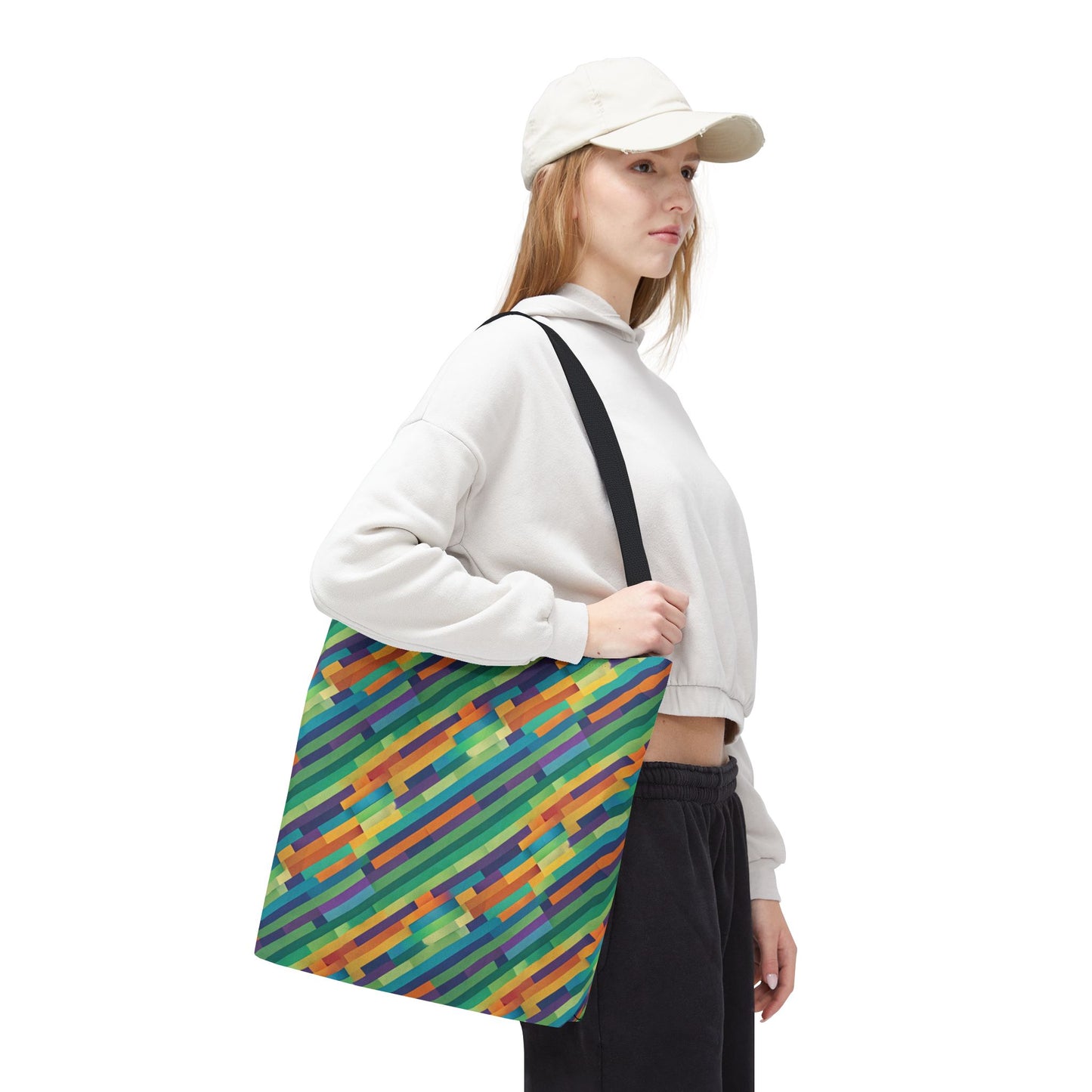 Vibrant Striped Tote Bag