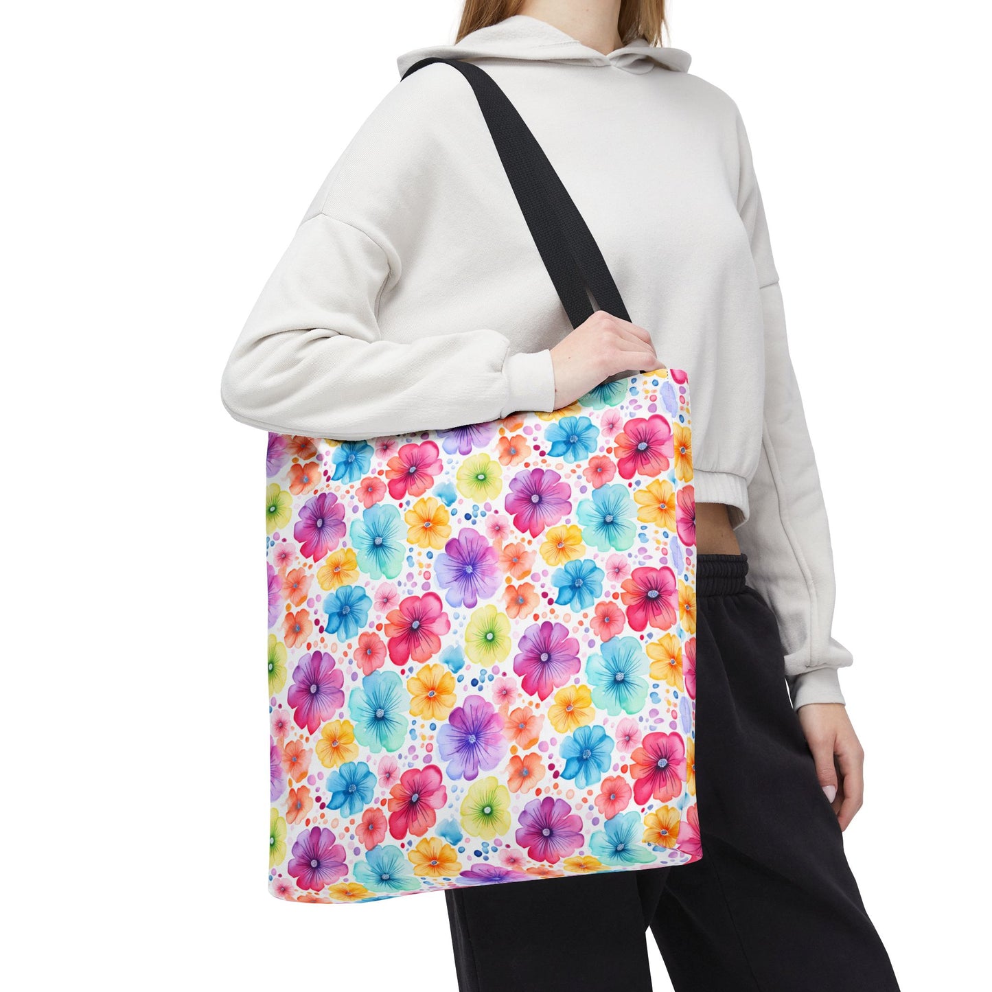 Vibrant Floral Tote Bag, Perfect Gift for Mother's Day, Bright Summer Accessory