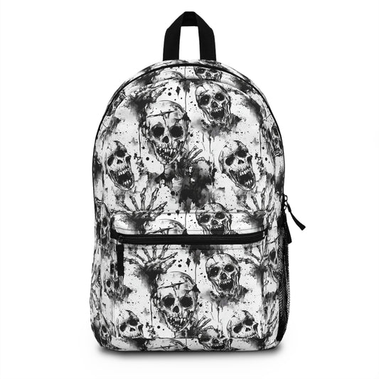 Gothic Skull Print Backpack