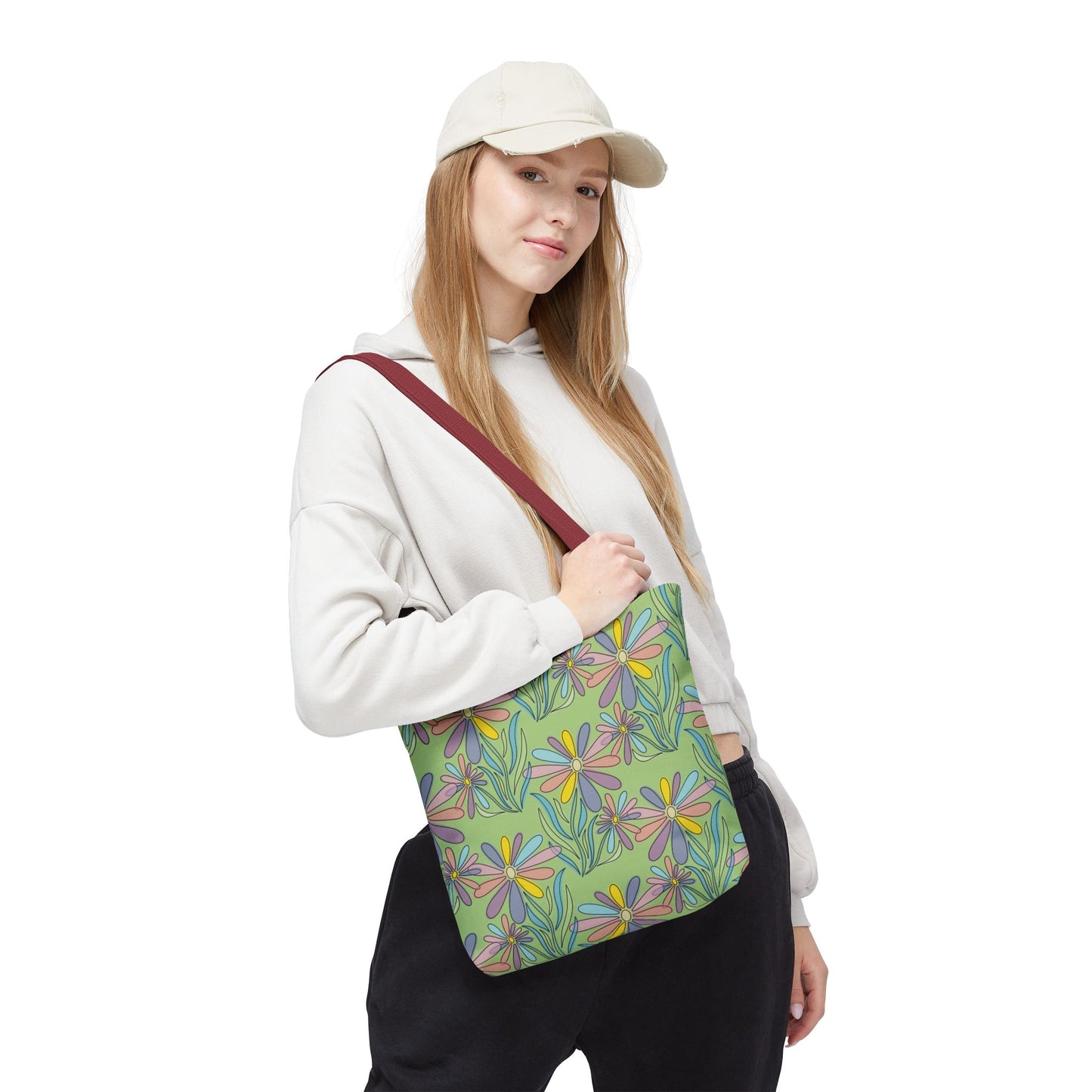 Floral Pattern Tote Bag, Gift for Garden Lovers