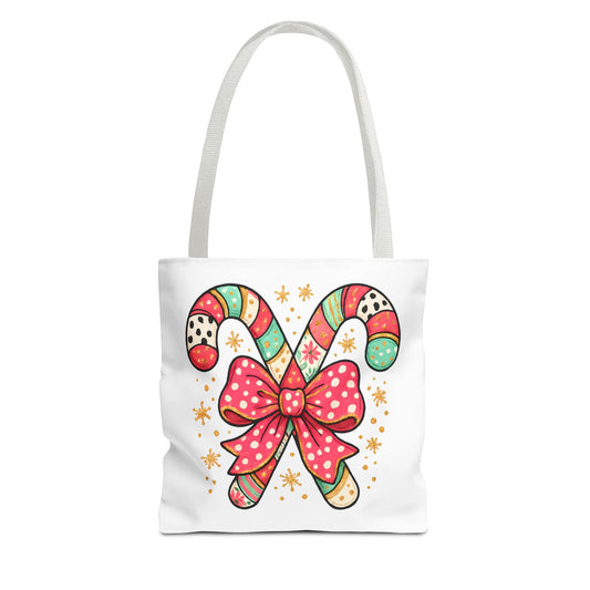 Candy Cane Holiday Tote Bag