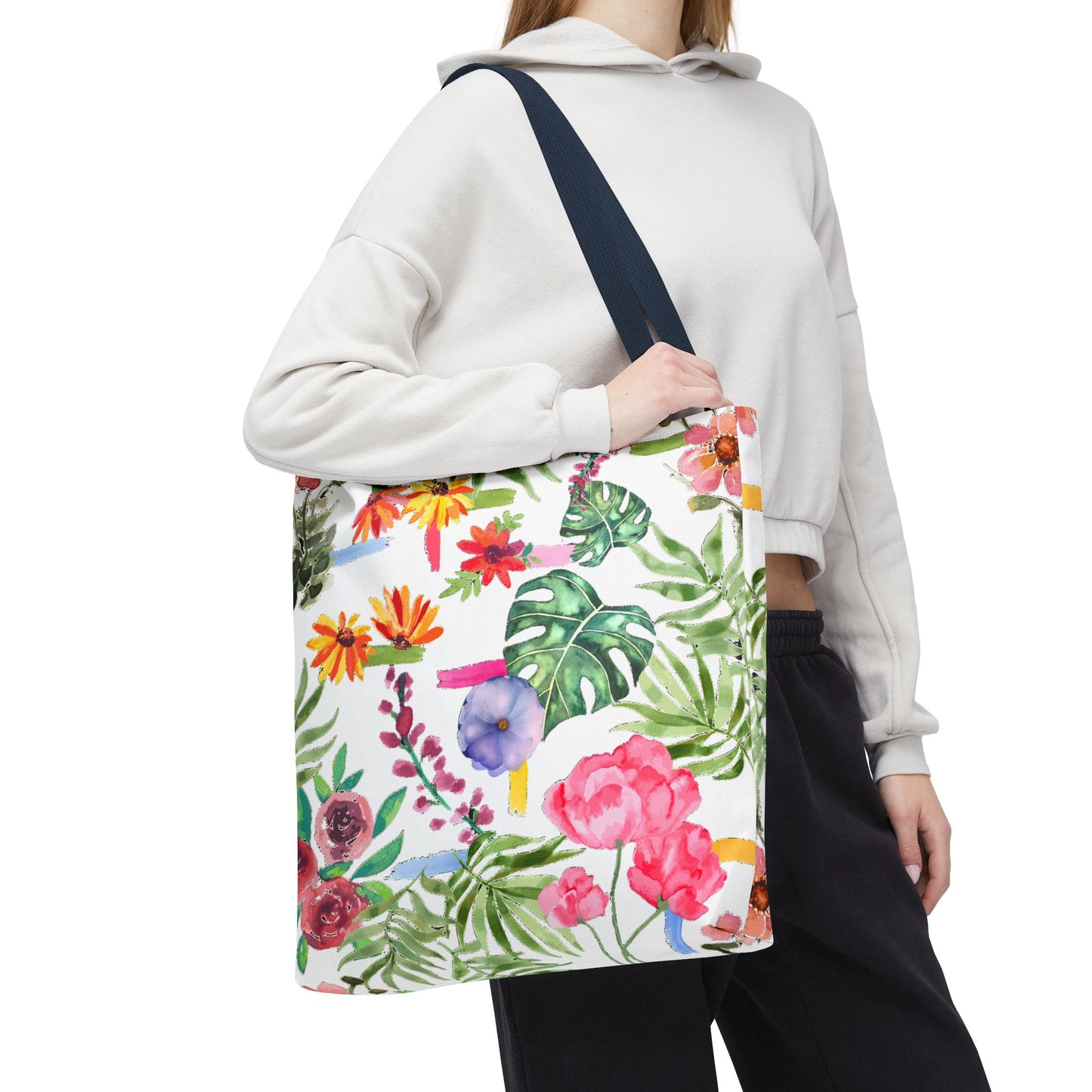 Floral Print Tote Bag