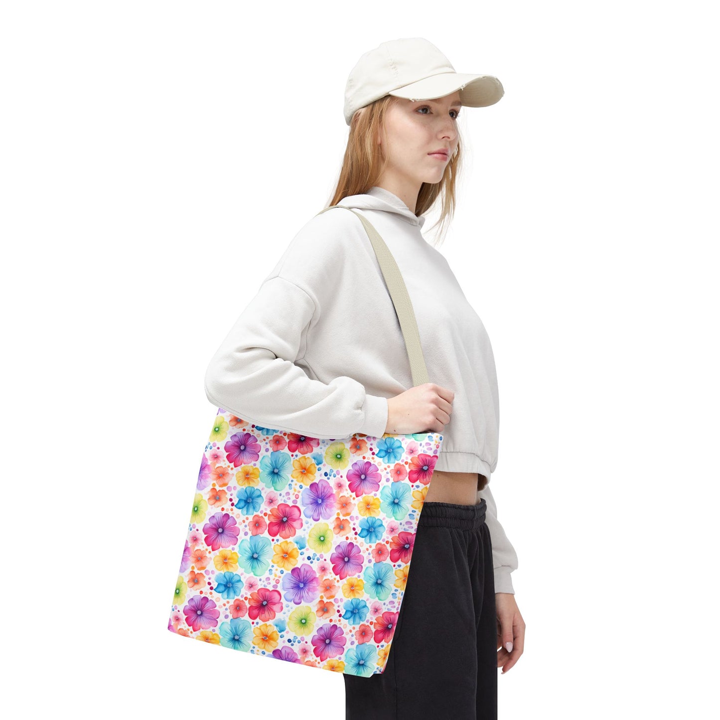 Vibrant Floral Tote Bag, Perfect Gift for Mother's Day, Bright Summer Accessory