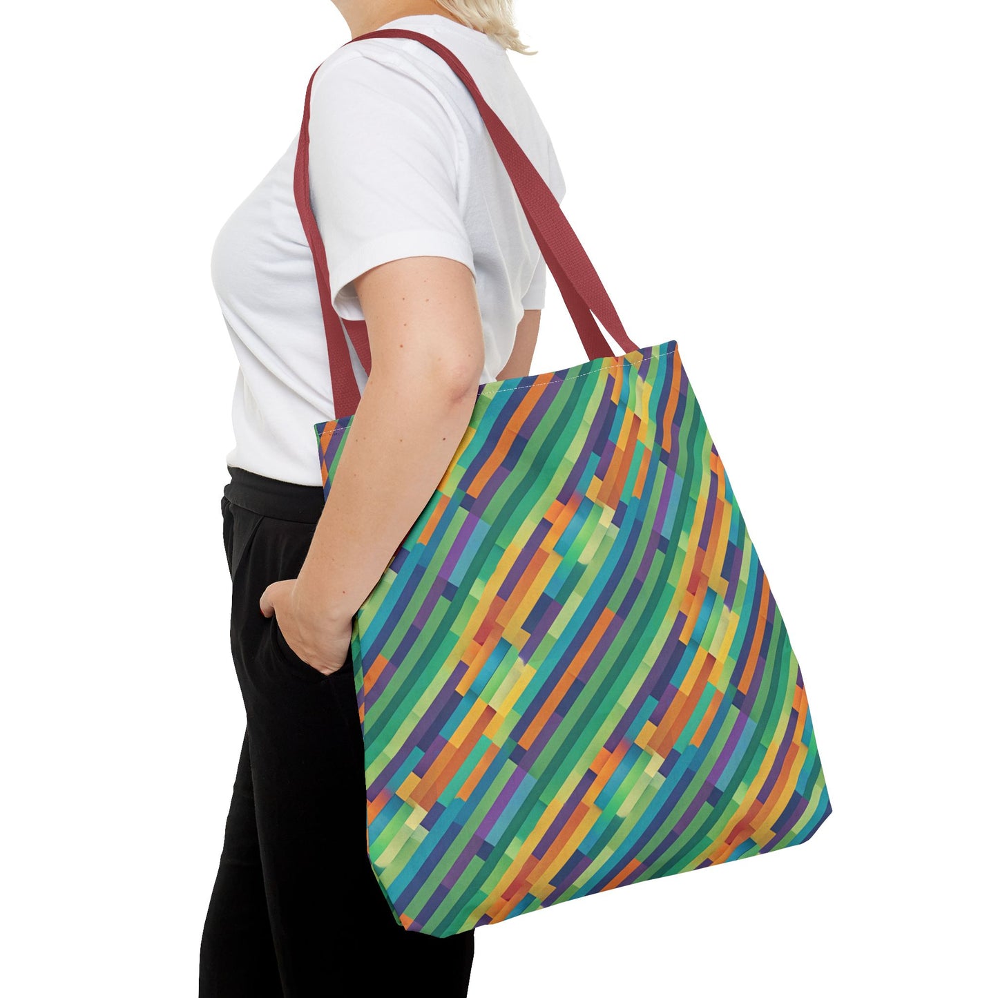 Vibrant Striped Tote Bag