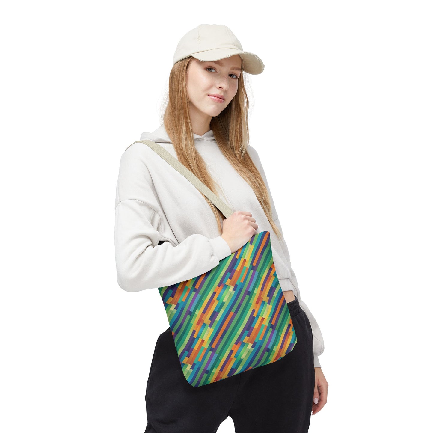 Vibrant Striped Tote Bag