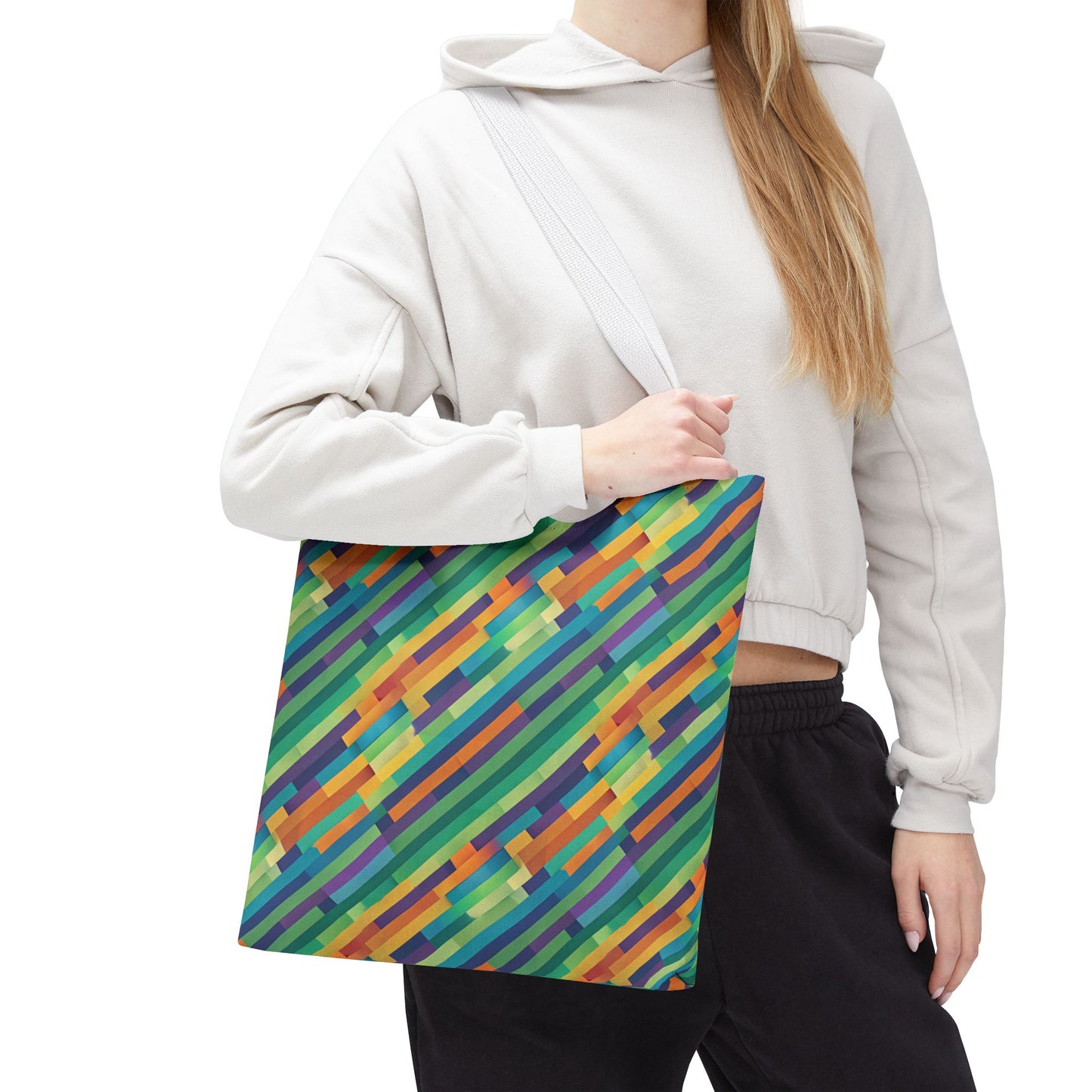 Vibrant Striped Tote Bag