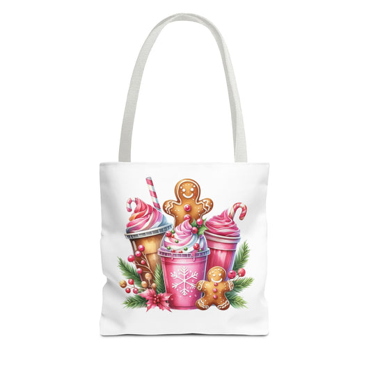 Gingerbread Holiday Tote Bag for Holiday Shopping