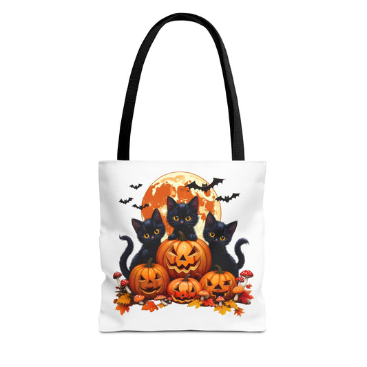 Halloween Cat Tote Bag, Trick or Treat Bag