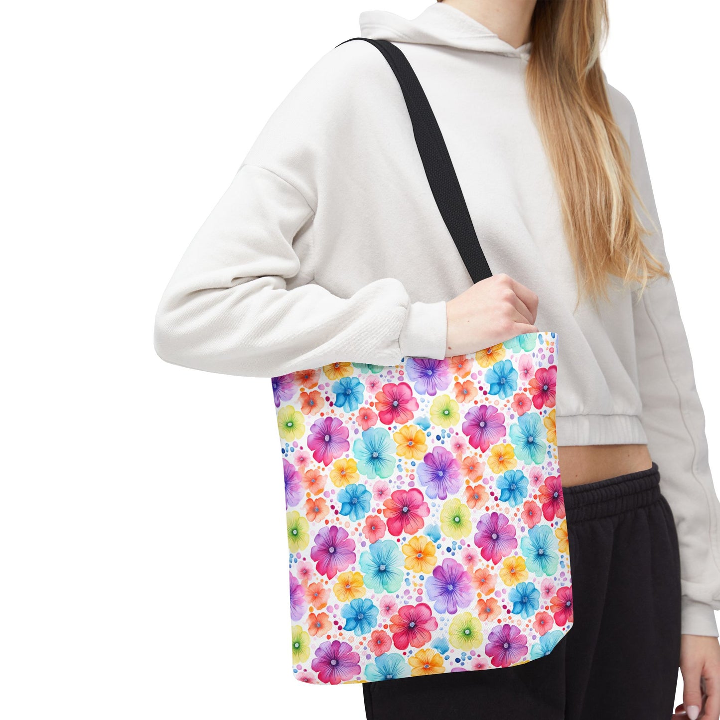 Vibrant Floral Tote Bag, Perfect Gift for Mother's Day, Bright Summer Accessory