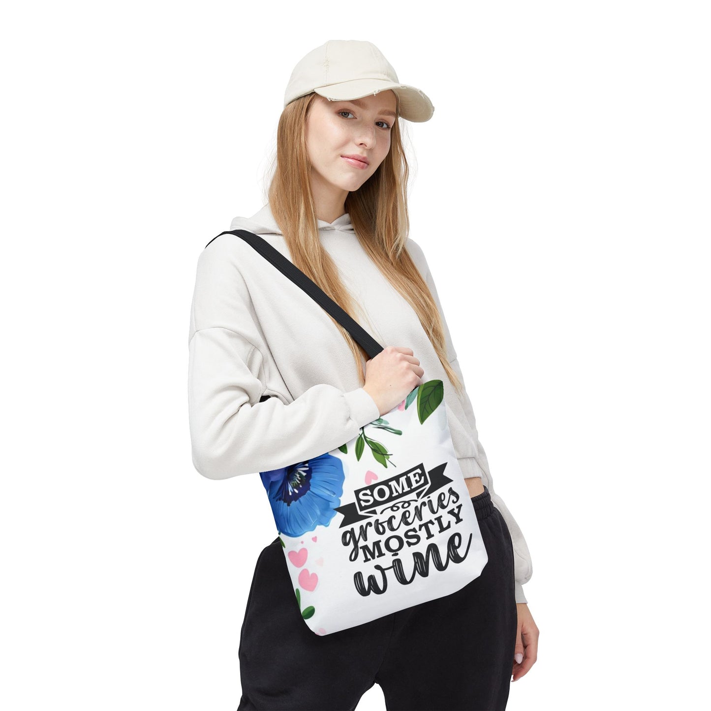 Grocery and Wine Lover Tote Bag,