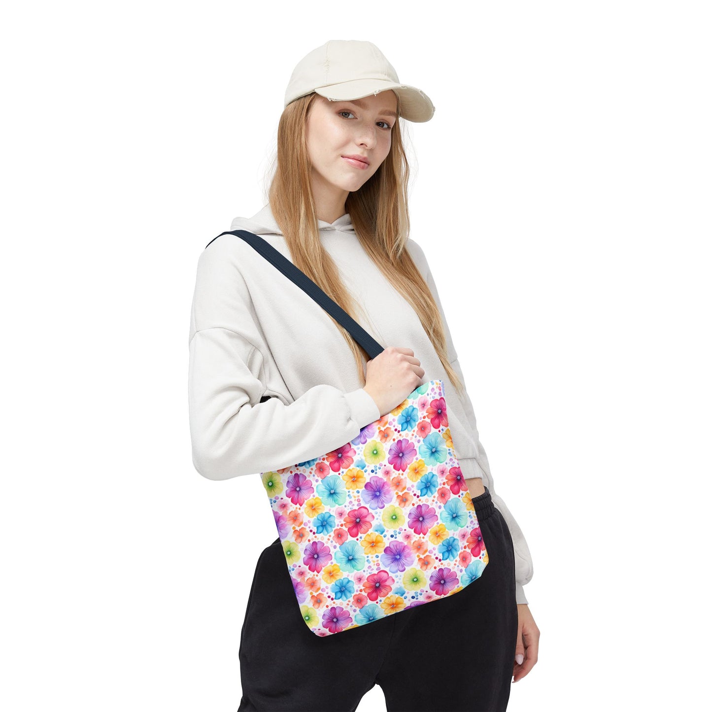 Vibrant Floral Tote Bag, Perfect Gift for Mother's Day, Bright Summer Accessory