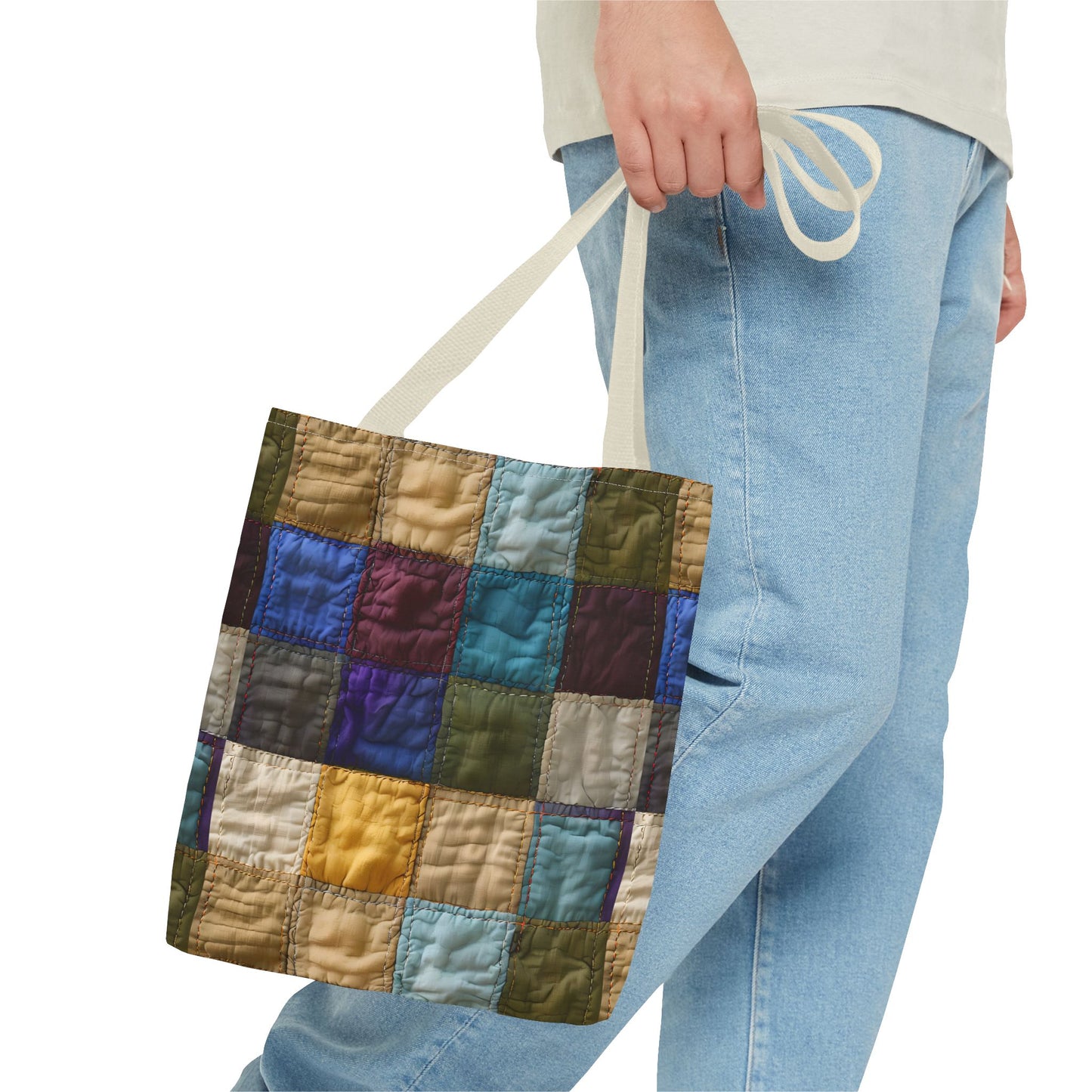 Colorful Patchwork Tote Bag, Stylish & Functional Carryall for Everyday Use