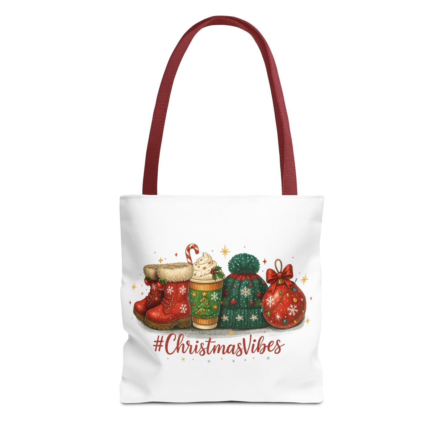 Christmas Vibes Tote Bag for Holiday Shopping