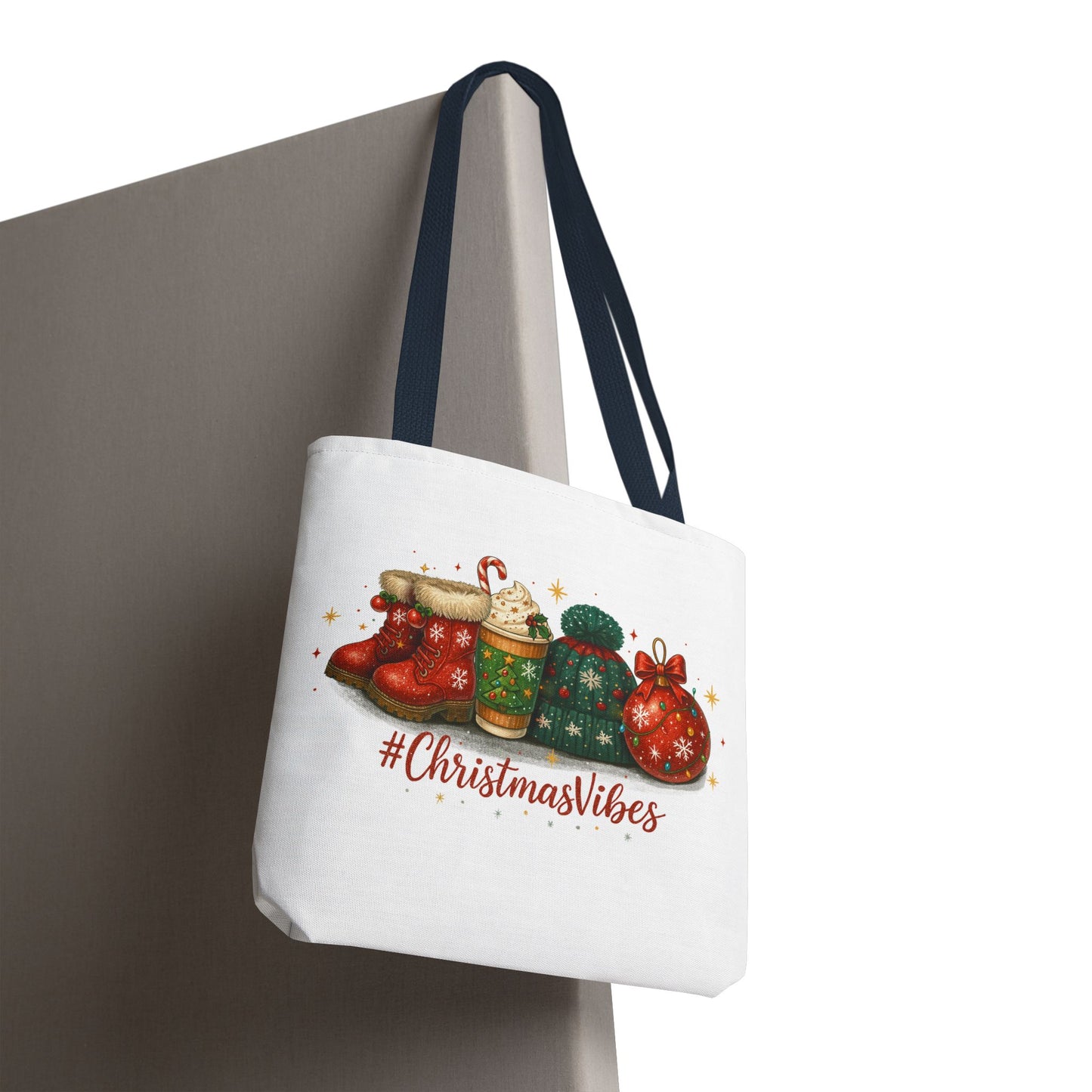 Christmas Vibes Tote Bag for Holiday Shopping