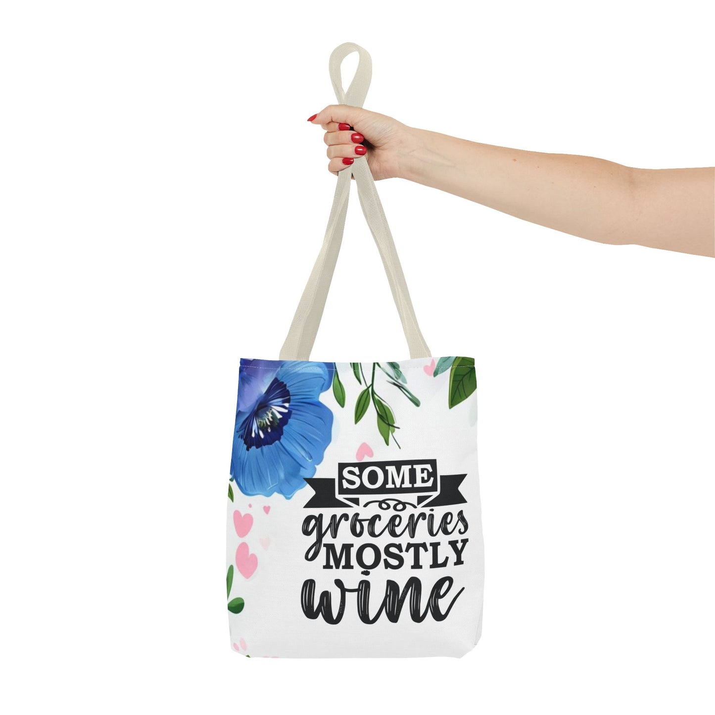 Grocery and Wine Lover Tote Bag,