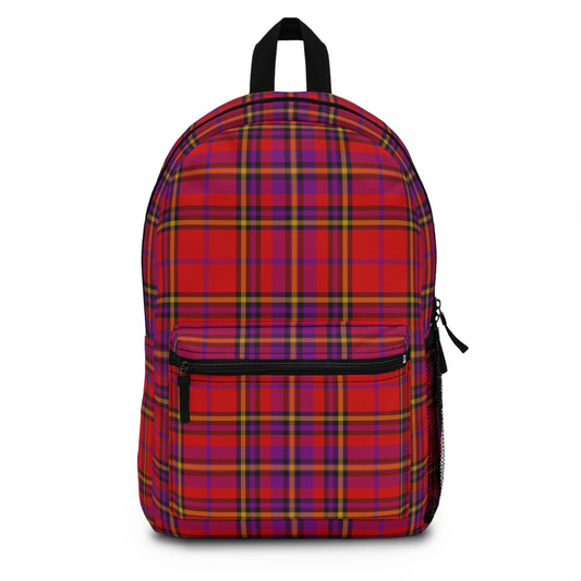 Plaid Backpack, Trendy School Bag, Colorful Travel Companion