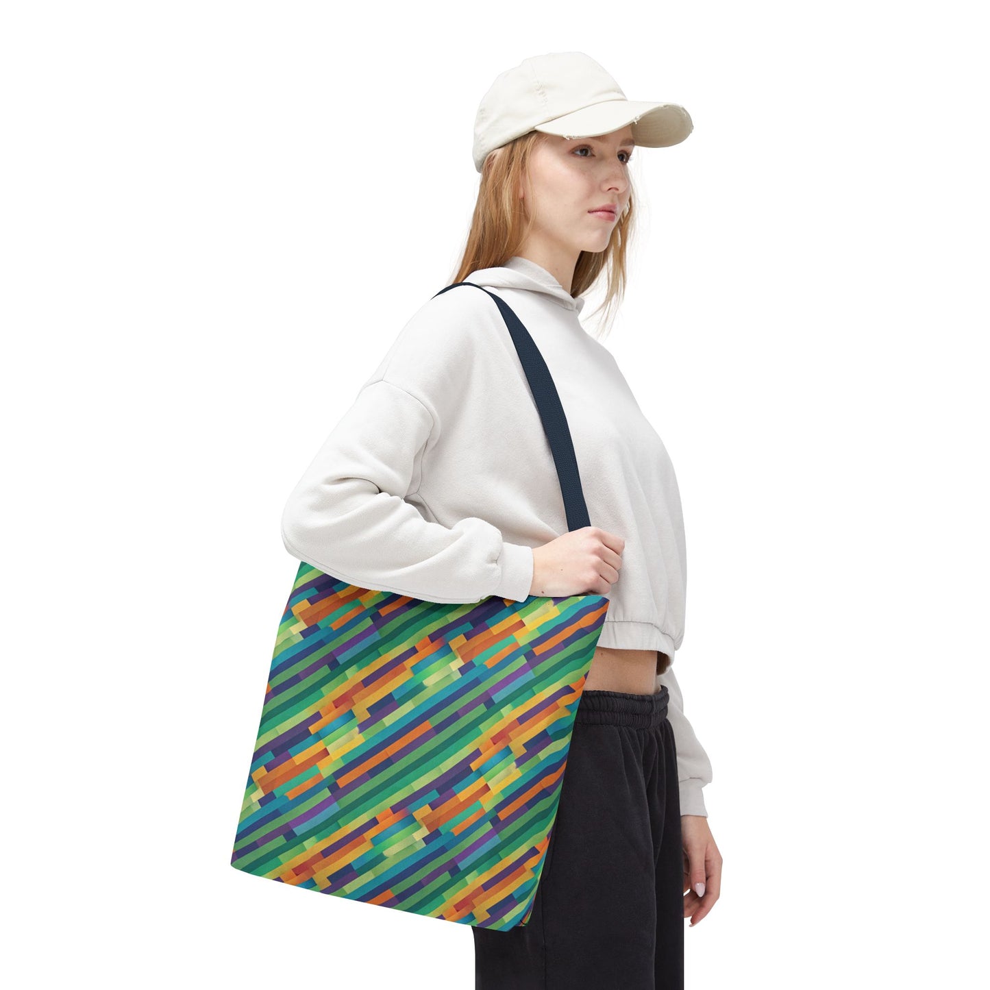Vibrant Striped Tote Bag