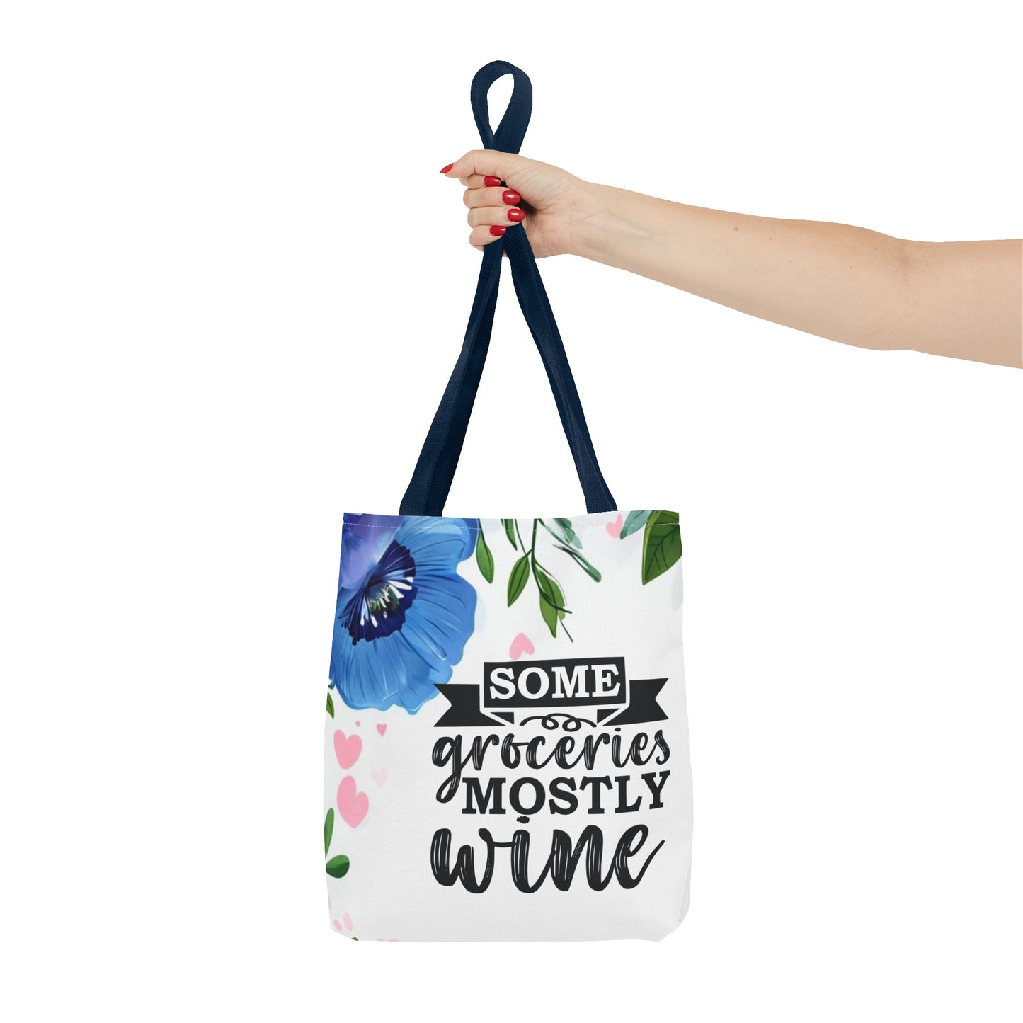 Grocery and Wine Lover Tote Bag,
